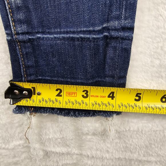 American Eagle Jeans Size 2 Womens Super Stretch Jegging Distressed Raw Hem - Picture 13 of 16
